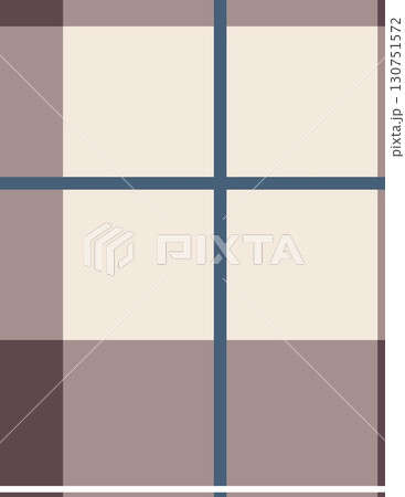 close-up of a beige and dark brown checkered fabric with intersecting blue lines 130751572
