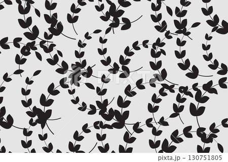 abstract seamless pattern with scattered leaves black and white abstract seamless pattern with scattered leaves black and white 130751805