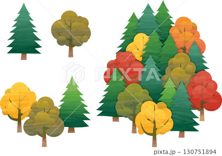 北国の木々・秋 130751894