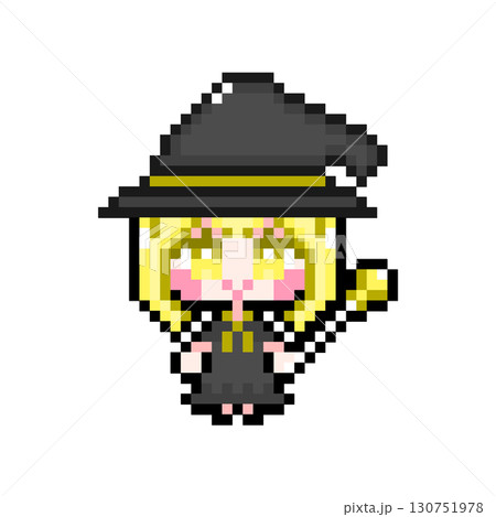 ドット絵キャラクター 魔女仮装するショートヘアの女の子 01 (3) ドット絵キャラクター 魔女仮装するショートヘアの女の子 01 (3) 130751978