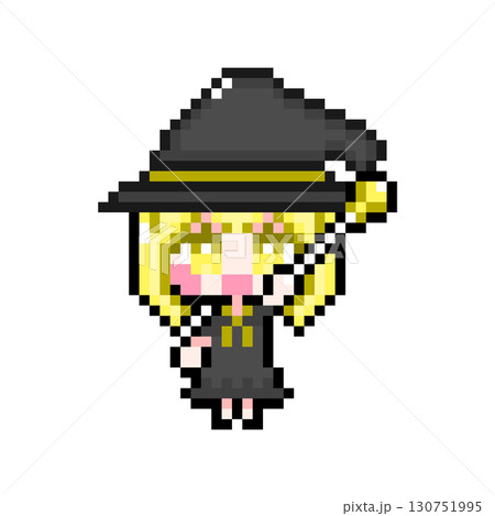 ドット絵キャラクター 魔女仮装するショートヘアの女の子 03 (3) ドット絵キャラクター 魔女仮装するショートヘアの女の子 03 (3) 130751995