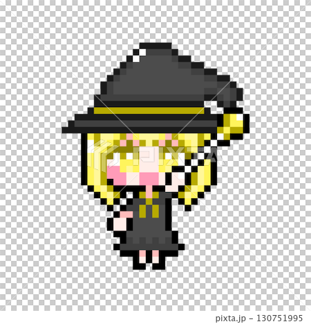 ドット絵キャラクター 魔女仮装するショートヘアの女の子 03 (3) ドット絵キャラクター 魔女仮装するショートヘアの女の子 03 (3) 130751995