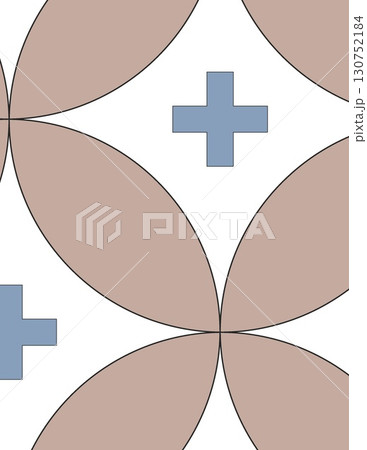 abstract geometric pattern with plus symbols in neutral tones and petal shapes abstract geometric pattern with plus symbols in neutral tones and petal shapes 130752184