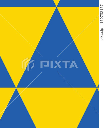 geometric abstract pattern with bold blue and yellow triangles 130752187
