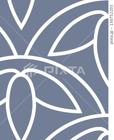 abstract geometric pattern with interconnected lines and curved shapes in shades of gray and white 130752203