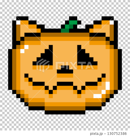 ドット絵小物 猫耳ジャック・オー・ランタン (1) ドット絵小物 猫耳ジャック・オー・ランタン (1) 130752386
