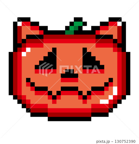 ドット絵小物 猫耳ジャック・オー・ランタン (5) ドット絵小物 猫耳ジャック・オー・ランタン (5) 130752390