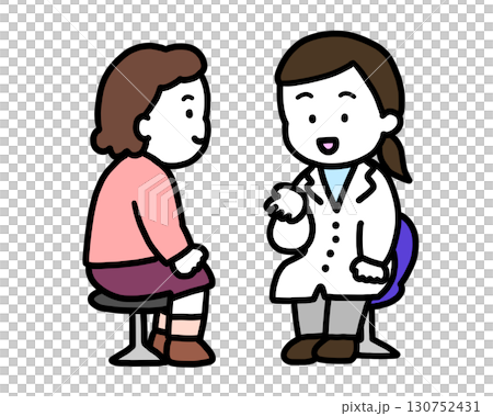 Female doctor interview Female doctor interview 130752431