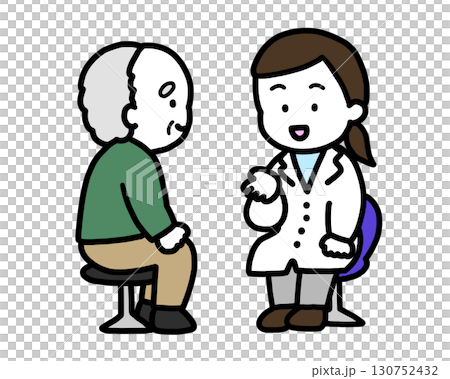 Female doctor interview Female doctor interview 130752432