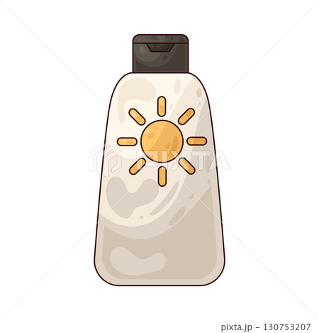 illustration of sunscreen illustration of sunscreen 130753207