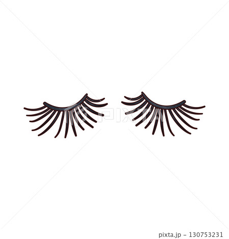 illustration of false eyelashes 130753231