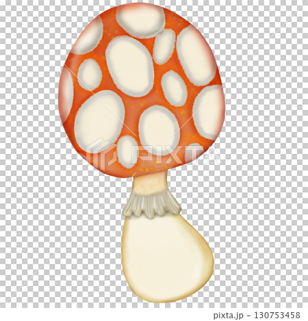 Colorful illustration of pumpkins and autumn leaves in warm shades and element perfect for seasonal decorations and fall themes.  130753458