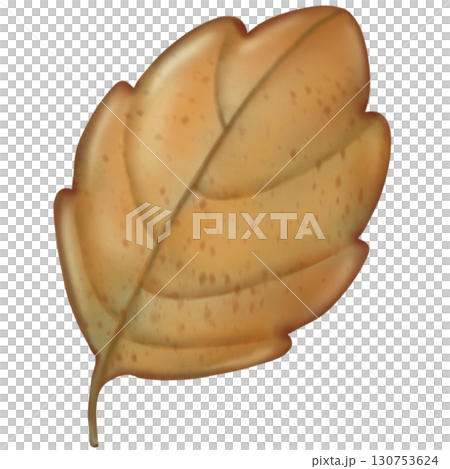 Colorful illustration of pumpkins and autumn leaves in warm shades and element perfect for seasonal decorations and fall themes.  130753624