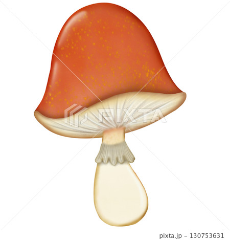 Colorful illustration of pumpkins and autumn leaves in warm shades and element perfect for seasonal decorations and fall themes.  130753631