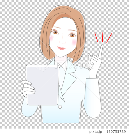 説明する女性 説明する女性 130753789