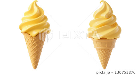 黄色のソフトクリーム 黄色のソフトクリーム 130753876