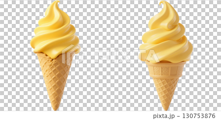 黄色のソフトクリーム 黄色のソフトクリーム 130753876