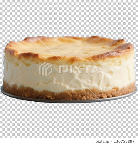 逼真的巴斯克起司蛋糕 130753897