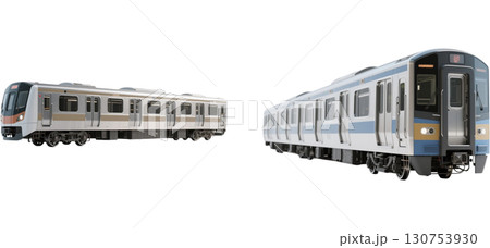 白い背景の電車 130753930