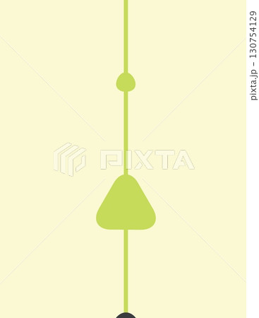 simple geometric pattern with a central green triangle on a pale background 130754129