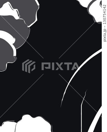 abstract black and white minimalistic design featuring stylized silhouettes of people's profiles and curves abstract black and white minimalistic design featuring stylized silhouettes of people's profiles and curves 130754142