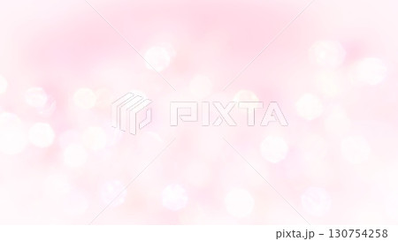 きれいオシャレな淡いピンク色のキラキラ玉光ふわふわグラデーション背景テクスチャー素材　ほわほわボカシ 130754258