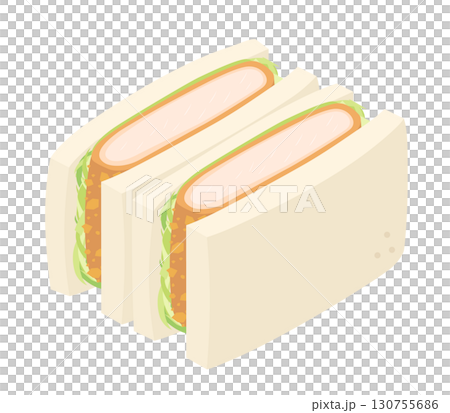 炸肉排三明治圖標 130755686