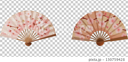 春天主題的折扇 130759428