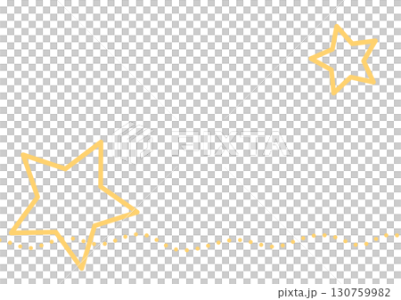 帶有黃色星星和虛線的可愛流行背景 130759982