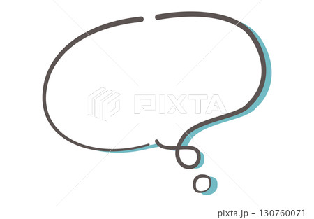 くるんとした手描き風吹き出し 130760071