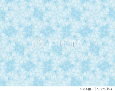 冬の幾何学模様・青のグラデーション背景素材～幻想的で神秘的な壁紙デザイン99 130760103