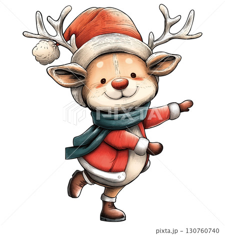 かわいいトナカイ 130760740