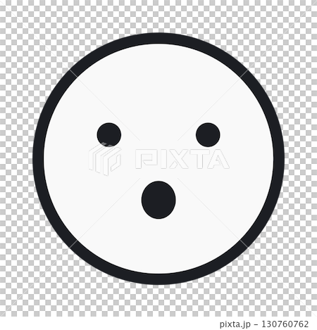 頓悟、靈感、驚嘆表情的簡易圖示[修改版]（白色臉部，透明背景） 130760762