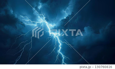 背景素材_雷雲 130760816