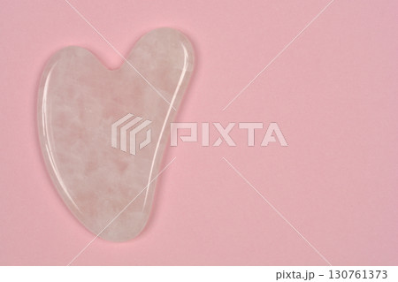 Rose quartz gua sha facial tool Rose quartz gua sha facial tool 130761373