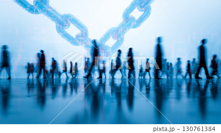 未来都市の中のデジタルアイデンティティの概念 未来都市の中のデジタルアイデンティティの概念 130761384