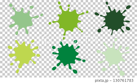 緑色のスプラッシュインクセット 130761783