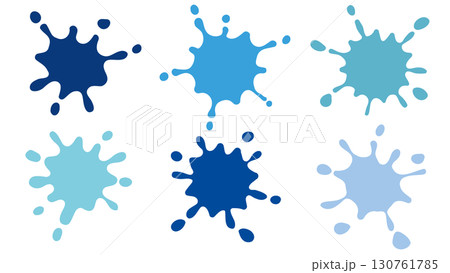 青色のスプラッシュインクセット 130761785