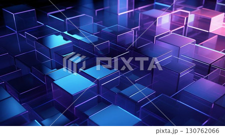 Abstract Glass Cubes Background. Generative ai 130762066