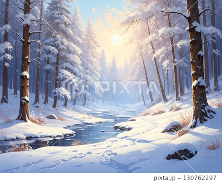 クリスマス 雪 生成AI 背景 クリスマス 雪 生成AI 背景 130762297