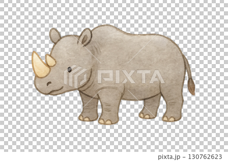 【動物】サイのイラスト 130762623