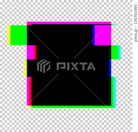 Glitch Neon square frame with Retro 80s, Y2K Vibe Glitch Neon square frame with Retro 80s, Y2K Vibe 130762860