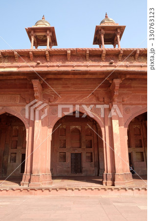 Historical city constructed by Mughal emperor Akbar in Fatehpur Sikri, Uttar Pradesh, India 130763123