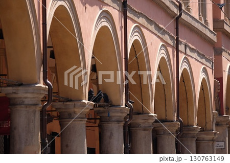 External corridor from street in Bologna, Italy External corridor from street in Bologna, Italy 130763149