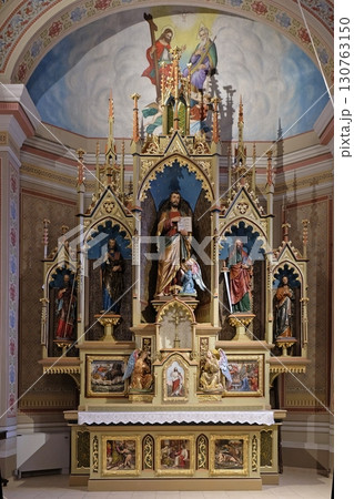 Main altar in the church of Saint Matthew in Stitar, Croatia Main altar in the church of Saint Matthew in Stitar, Croatia 130763150