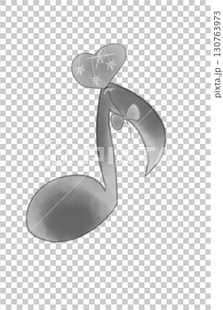 Musical notes with Halloween balloons 130763973