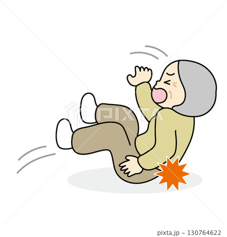 転倒する女性 130764622