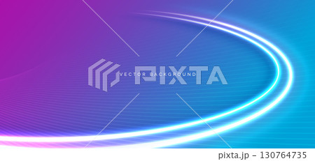 Abstract light curve glowing on blue and pink background with copy space for text. Abstract light curve glowing on blue and pink background with copy space for text. 130764735