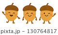子ども向けのかわいいどんぐりのキャラクター 130764817