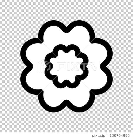 シンプルな花のアイコンイラスト 130764996